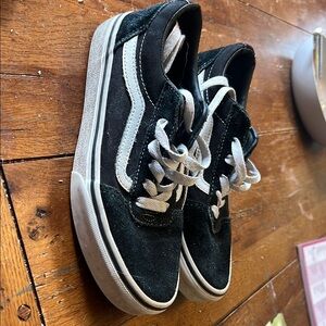 Black and White Vans Sneakers